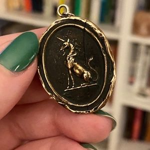 Pyrrha Power to Heal Unicorn in Bronze Pendant